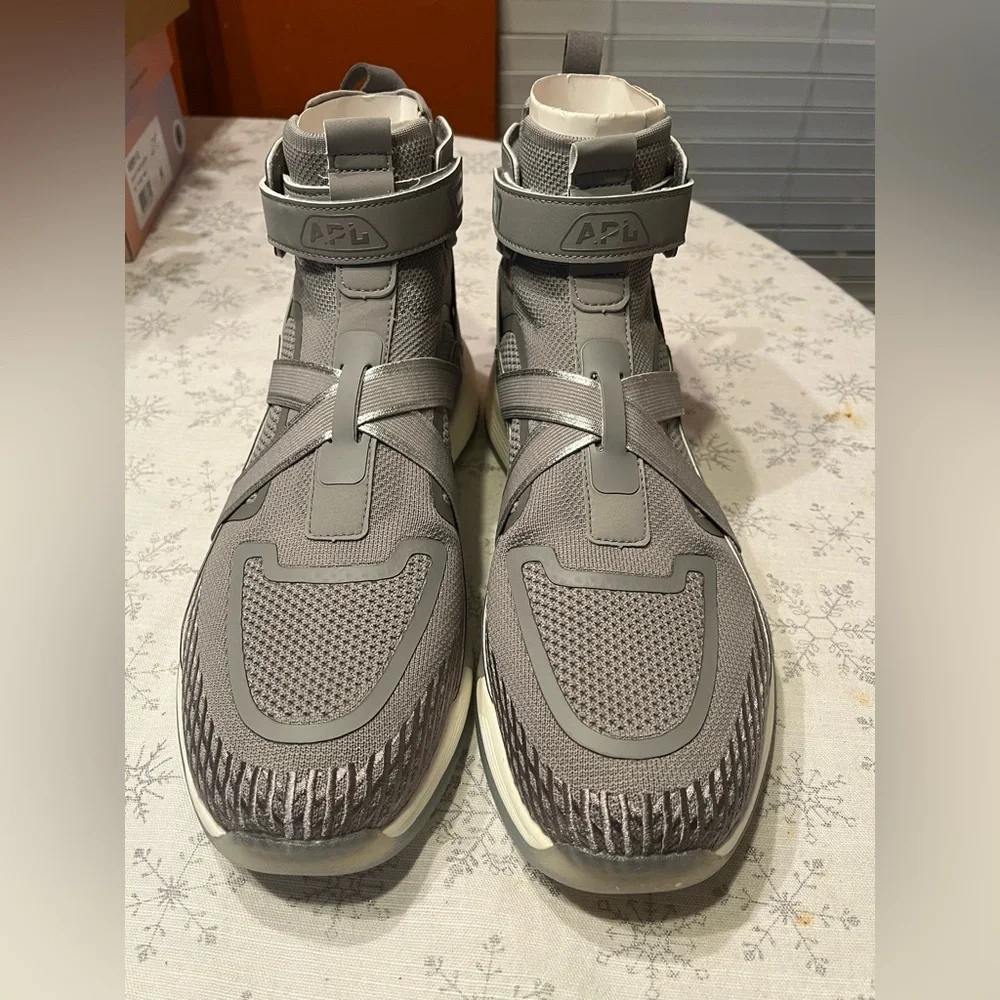 APL Superfuture High Top Sneakers Cement Gunmetal White Men 12 / Women 13.5 NIB